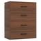 Stackable Horizontal Storage Cabinet Dresser Chest 2-Drawer and Handles ideal for Study or Closet, Bedroom